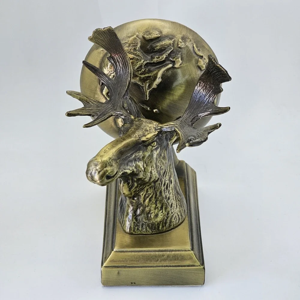 Bookend Frank Sarsaparilla Brass 1992 Moose & Globe Vintage Collectible Bookend